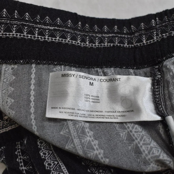 Jessica Simpson Tribal Ankle Pants Sz M Pull On Elastic Waist Pull On Neutral - Picture 10 of 16